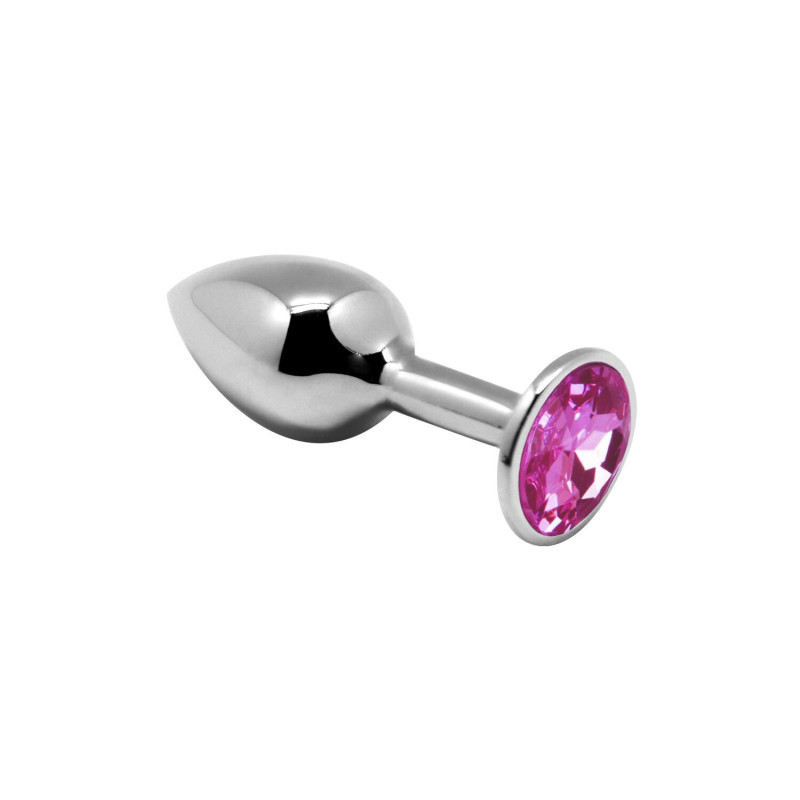 Металева анальна пробка з кристалом Alive Mini Metal Butt Plug Pink S Металева анальна пробка з кристалом Alive Mini Metal Butt Plug Pink S