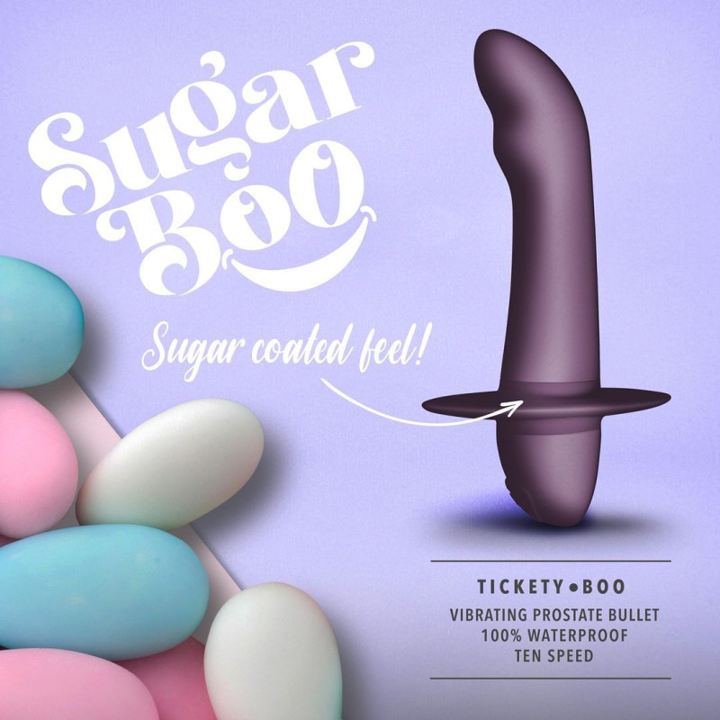 Масажер простати SugarBoo Tickety Boo, 10 рівнів інтенсивності, унісекс, підходить для точки G Масажер простати SugarBoo Tickety Boo, 10 рівнів інтенсивності, унісекс, підходить для точки G