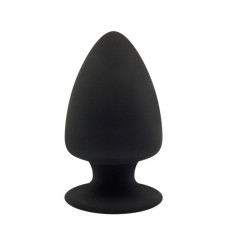 Термоактивная анальная пробка Dreamtoys Premium Silicone Plug Черная L
