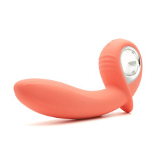 Анальний вібратор KisToy Klein Помаранчевий з надуючим кінчиком