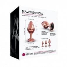 Металлическая анальная пробка с украшением в виде кристалла Marc Dorcel - Diamond Plug M