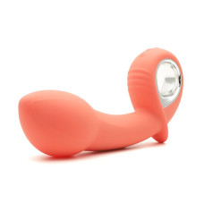 Анальний вібратор KisToy Klein Помаранчевий з надуючим кінчиком