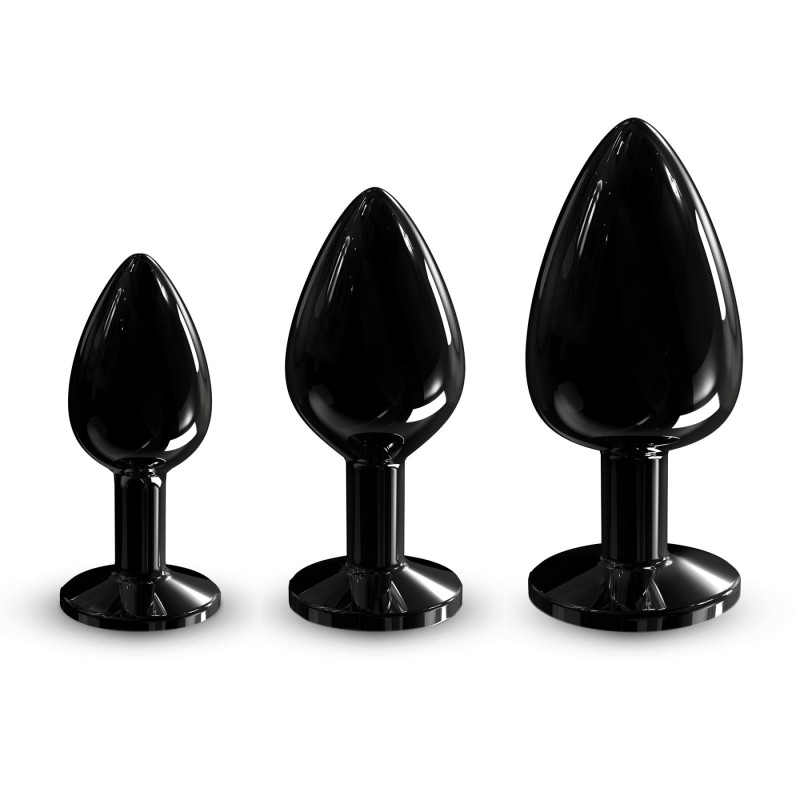Металева анальна пробка з кристалом Dorcel Diamond Plug Black S Металева анальна пробка з кристалом Dorcel Diamond Plug Black S