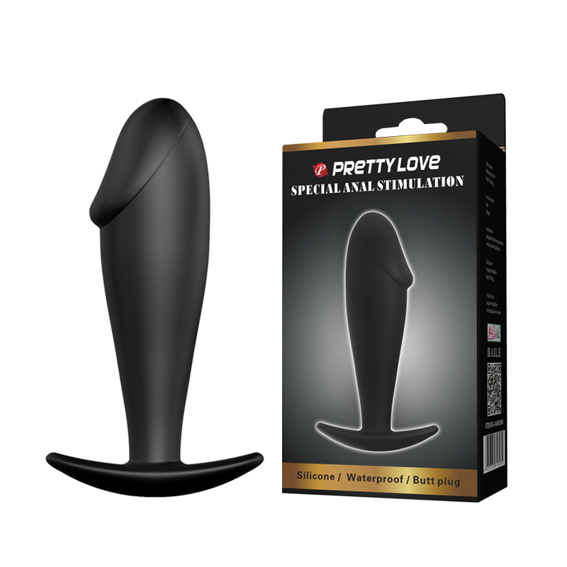 Анальна пробка Pretty Love Anal Butt Plug Penis Shaped Чорна Анальна пробка Pretty Love Anal Butt Plug Penis Shaped Чорна
