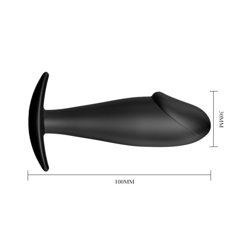 Анальна пробка Pretty Love Anal Butt Plug Penis Shaped Чорна Анальна пробка Pretty Love Anal Butt Plug Penis Shaped Чорна