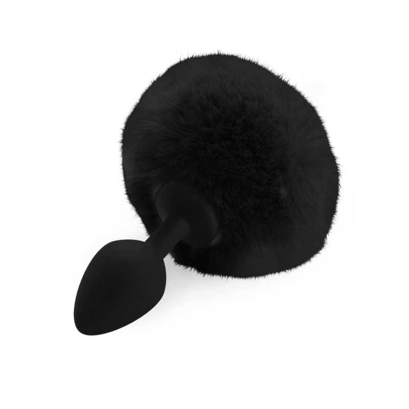 Силиконовая анальная пробка М Art of Sex - Silicone Bunny Tails Butt plug Black, диаметр 3,5 см Силиконовая анальная пробка М Art of Sex - Silicone Bunny Tails Butt plug Black, диаметр 3,5 см