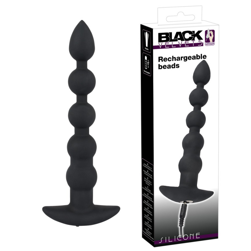 Анальний стимулятор Black Velvets Rechargeable Beads