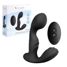 Вибромассажер простаты S Pleasures Premium FUZZY, черный, с рельефом, 10 режимов вибрации, нагрев