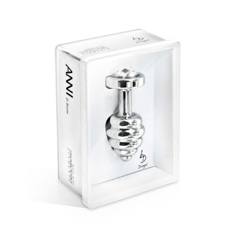 Анальна пробка зі стразою Diogol Anni Ano plated 3,5 см Срібляста Анальна пробка зі стразою Diogol Anni Ano plated 3,5 см Срібляста