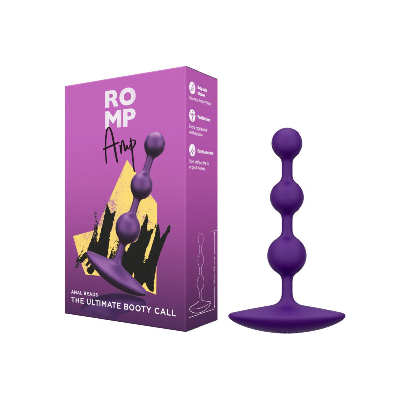 Анальные бусы Romp Amp Dark Purple, силикон, макс. диаметр 2,6 см Анальные бусы Romp Amp Dark Purple, силикон, макс. диаметр 2,6 см