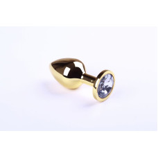 Анальная пробка sLash Diamond M Золотая