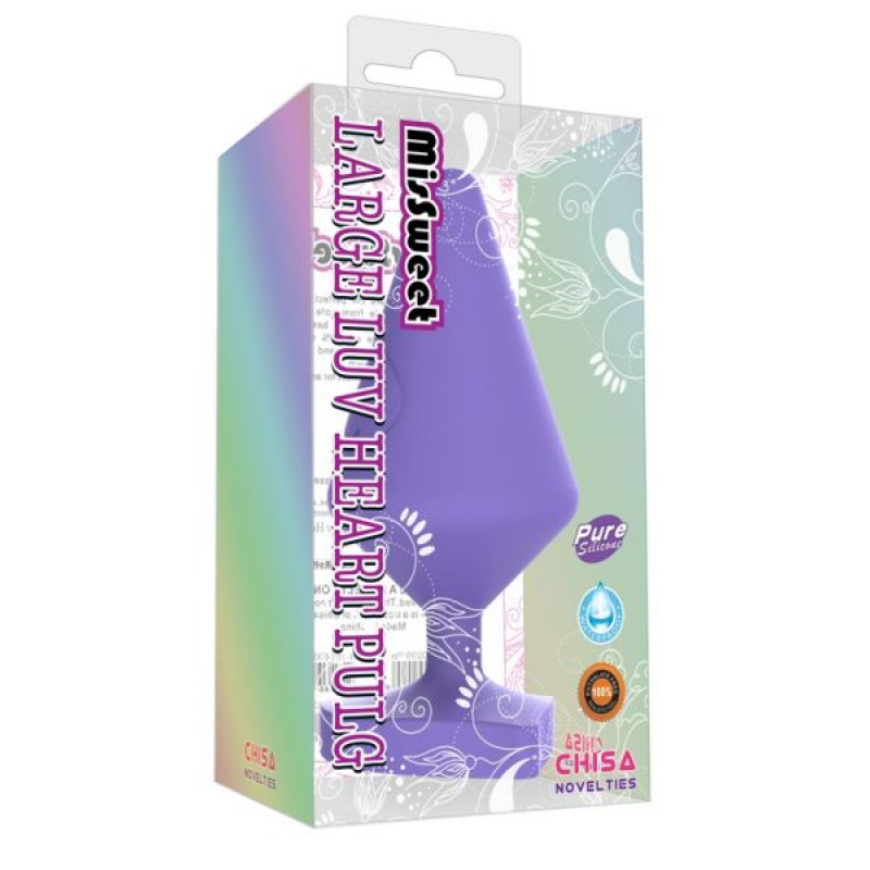 Анальная пробка Chisa Large Luv Heart Plug Фиолетовая Анальная пробка Chisa Large Luv Heart Plug Фиолетовая