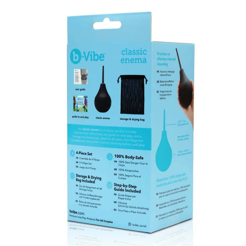 Анальный душ B-Vibe Classic Enema, черный Анальный душ B-Vibe Classic Enema, черный