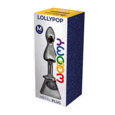 Металева анальна пробка Wooomy Lollypop Double Ball Metal Plug M, діаметр 3,1 см, довжина 9,4 см