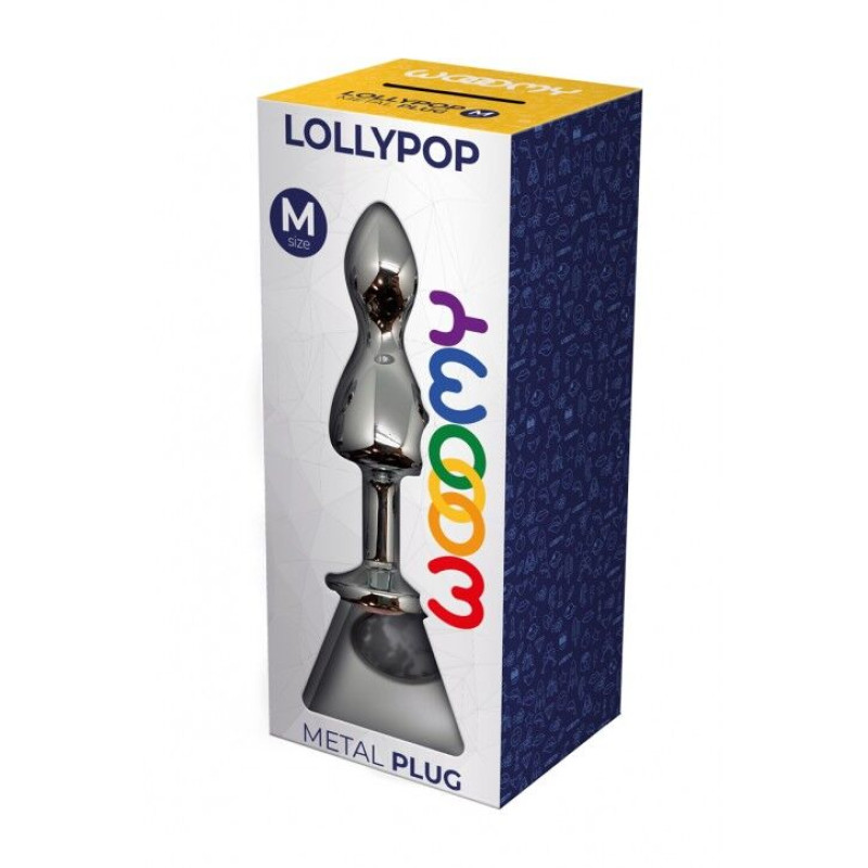 Металева анальна пробка Wooomy Lollypop Double Ball Metal Plug M, діаметр 3,1 см, довжина 9,4 см Металева анальна пробка Wooomy Lollypop Double Ball Metal Plug M, діаметр 3,1 см, довжина 9,4 см