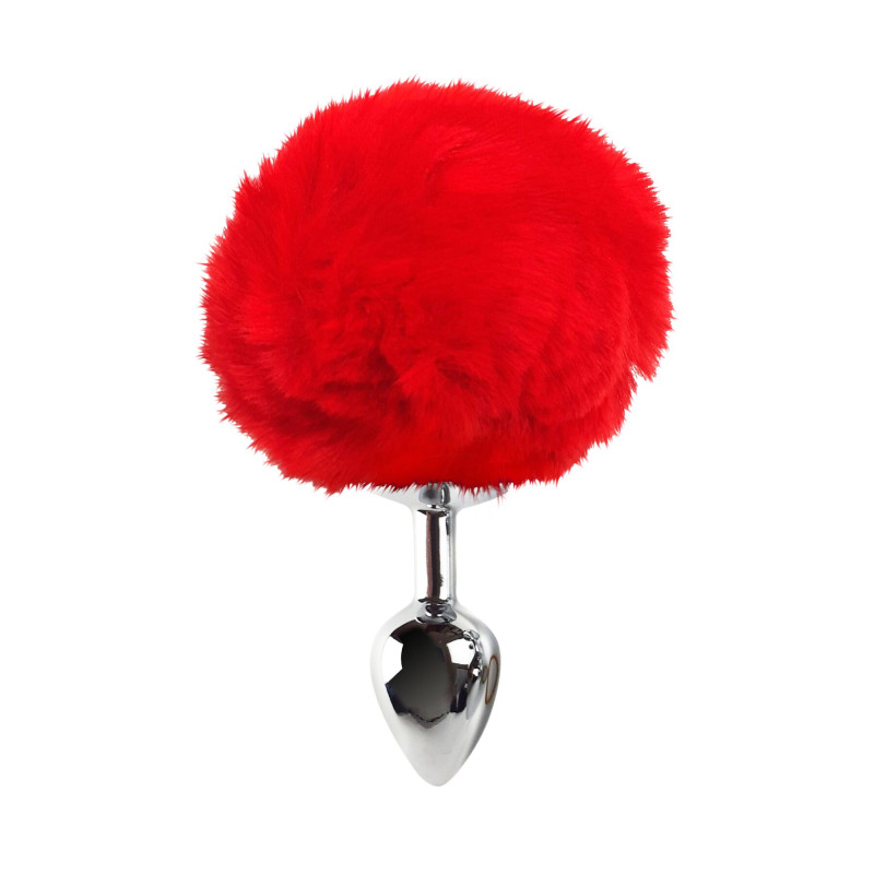 Металлическая анальная пробка М Art of Sex - Metal Butt plug Rabbit Tail, Красный Металлическая анальная пробка М Art of Sex - Metal Butt plug Rabbit Tail, Красный