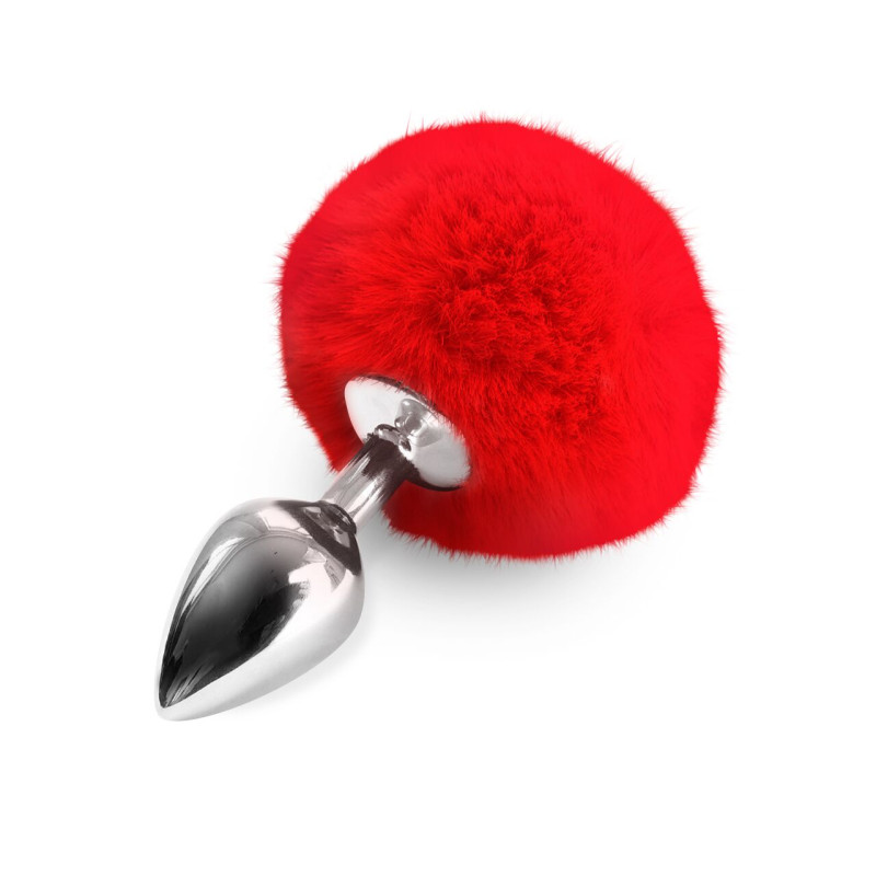 Металлическая анальная пробка М Art of Sex - Metal Butt plug Rabbit Tail, Красный Металлическая анальная пробка М Art of Sex - Metal Butt plug Rabbit Tail, Красный