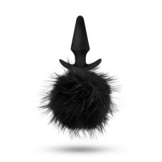 Анальная пробка Blush С Помпоном Pom Plugs Черная