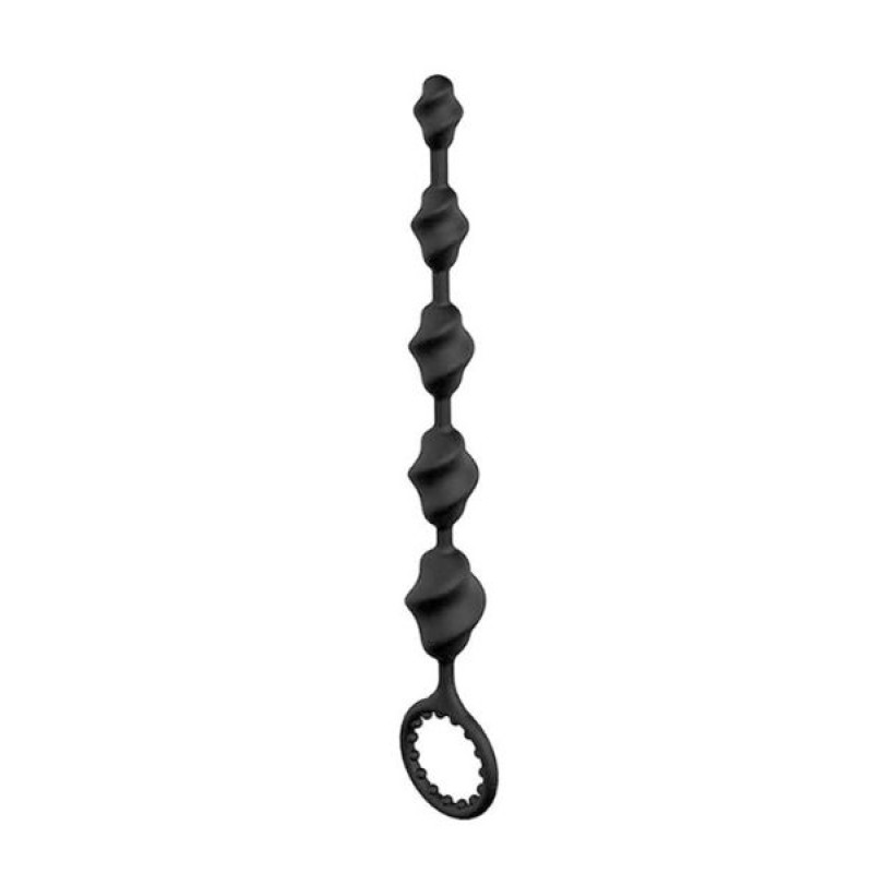 Анальная цепочка Dreamtoys Twisted Beads Черная Анальная цепочка Dreamtoys Twisted Beads Черная