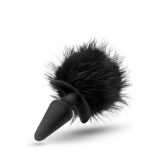 Анальная пробка Blush С Помпоном Pom Plugs Черная