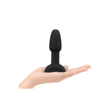 Анальна пробка з вібрацією і кульками, що обертаються B-Vibe Rimming Petite, з пультом, Чорна