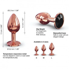 Металлическая анальная пробка с украшением в виде кристалла Marc Dorcel - Diamond Plug S