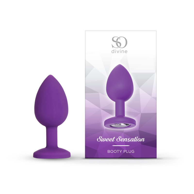 Анальная пробка с кристаллом So Divine Sweet Sensation 3 в 1 сменные кристаллы S Анальная пробка с кристаллом So Divine Sweet Sensation 3 в 1 сменные кристаллы S