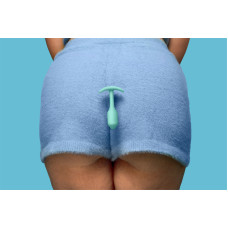 Анальная пробка со смещенным центром тяжести B-vibe Snug Plug 1 бирюзовая