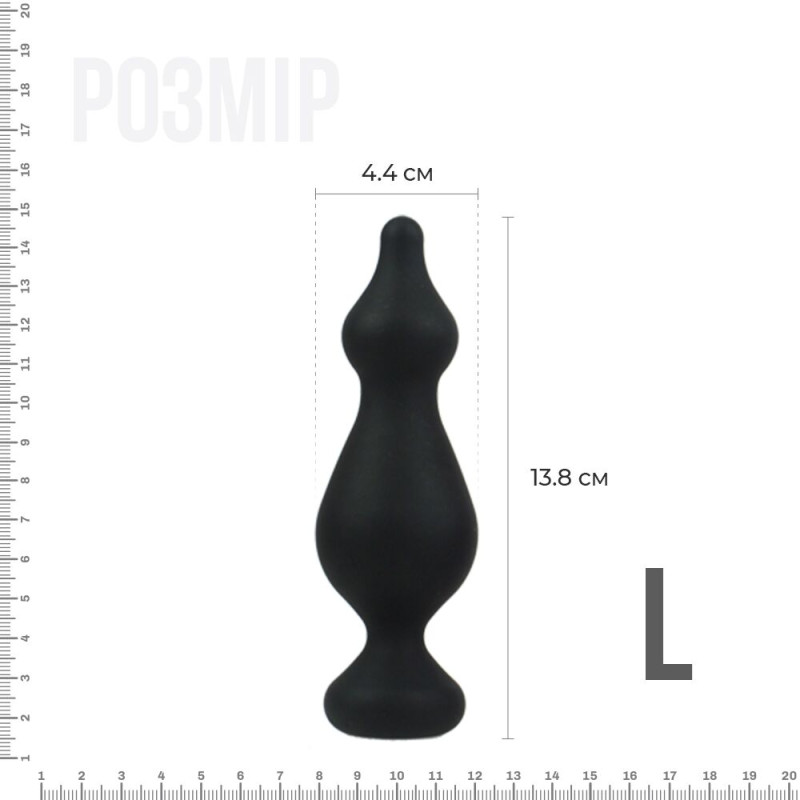 Анальная пробка Adrien Lastic Amuse Big (L) Черная Анальная пробка Adrien Lastic Amuse Big (L) Черная