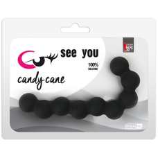 Анальные бусы Dreamtoys SEE YOU CANDY CANE ANAL BEADS Черные