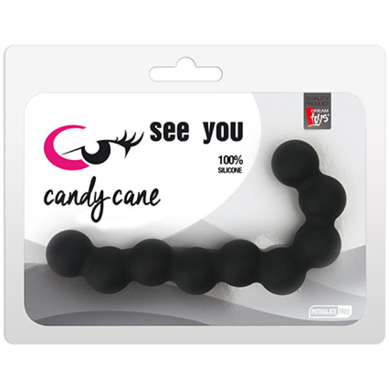 Анальные бусы Dreamtoys SEE YOU CANDY CANE ANAL BEADS Черные Анальные бусы Dreamtoys SEE YOU CANDY CANE ANAL BEADS Черные