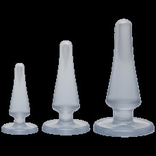 Набор анальных пробок Doc Johnson Crystal Jellies Anal Initiation Kit Прозрачный