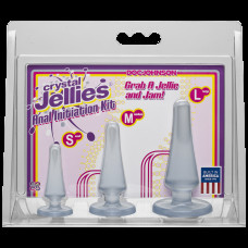 Набор анальных пробок Doc Johnson Crystal Jellies Anal Initiation Kit Прозрачный