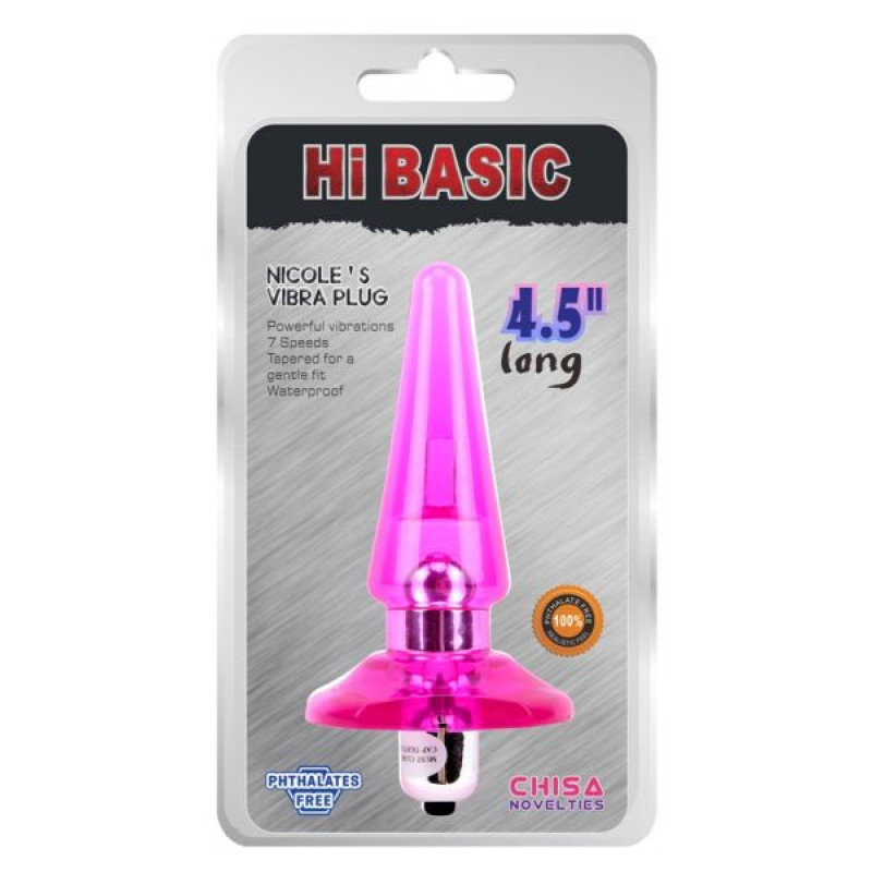 Анальная пробка Chisa NICOLE'S Vibra Plug Розовая