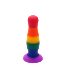 Радужная анальная пробка Dreamtoys Colourful Love Plug L