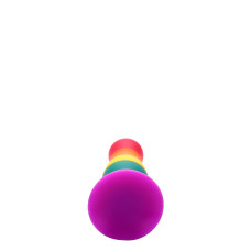 Радужная анальная пробка Dreamtoys Colourful Love Plug L
