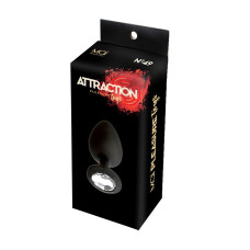 Анальная пробка с кристаллом MAI Attraction Toys №49 Черная 9,5/4 см