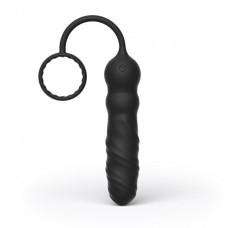 Анальный вибратор Marc Dorcel Deep Seeker с эрекционным кольцом и пультом ДУ