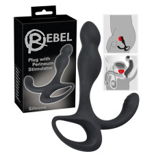 Масажер простати Rebel Plug with Perineum Stimulator Чорний