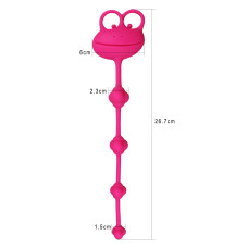 Аналная цепочка LoveToy 10 Silicone Frog Anal Beads
