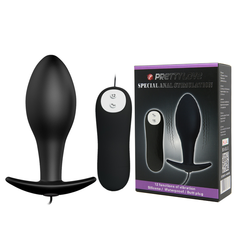 Анальная пробка Pretty Love Vibrating Butt Plug Черная Анальная пробка Pretty Love Vibrating Butt Plug Черная