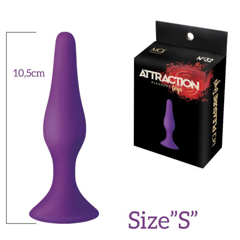 Анальная пробка на присоске MAI Attraction Toys №32 Фиолетовая 10,5/2,5 см Анальная пробка на присоске MAI Attraction Toys №32 Фиолетовая 10,5/2,5 см