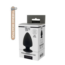 Термоактивная анальная пробка Dreamtoys Premium Silicone Plug Черная S
