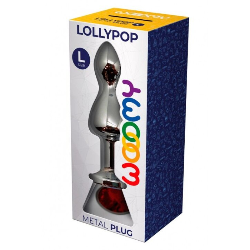 Металева анальна пробка Wooomy Lollypop Double Ball Metal Plug Red L діаметр 3,5 см, довжина 10,5 см Металева анальна пробка Wooomy Lollypop Double Ball Metal Plug Red L діаметр 3,5 см, довжина 10,5 см