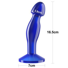 Анальная пробка LoveToy Flawless Clear Prostate Plug 6.5" Blue