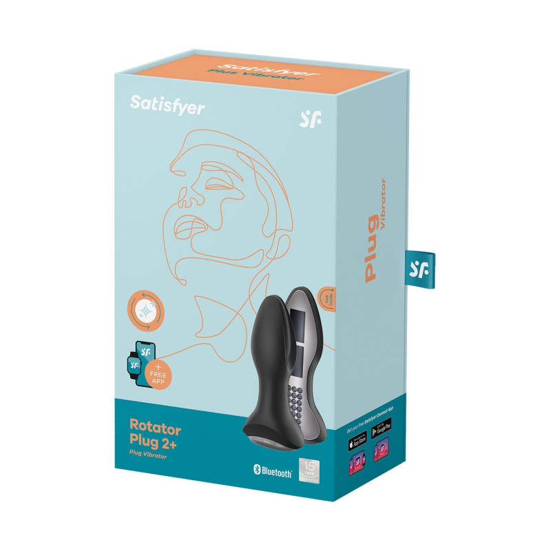 Анальна смарт-вібропробка із перлинним масажем Satisfyer Rotator Plug 2+ Black Анальна смарт-вібропробка із перлинним масажем Satisfyer Rotator Plug 2+ Black