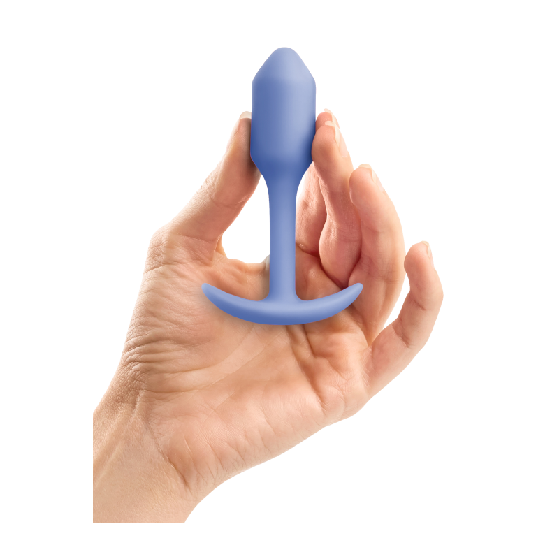 Анальна пробка із зміщеним центром ваги B-vibe Snug Plug 1 блакитна Анальна пробка із зміщеним центром ваги B-vibe Snug Plug 1 блакитна