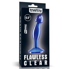 Анальная пробка LoveToy Flawless Clear Prostate Plug 6.5" Blue