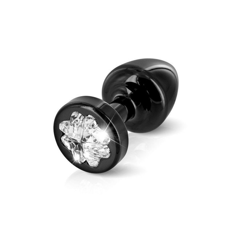 Анальна пробка зі стразом Diogol Anni R Clover Кристал 2,5 см Чорна Анальна пробка зі стразом Diogol Anni R Clover Кристал 2,5 см Чорна