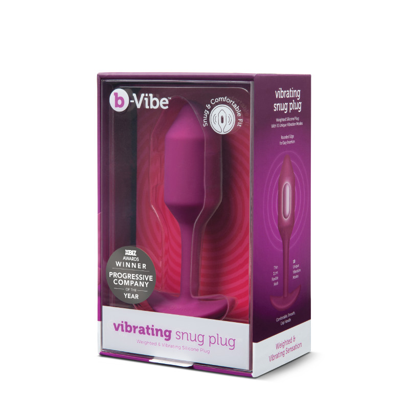 Анальная пробка с вибрацией B-Vibe Snug Plug 2 розовая Анальная пробка с вибрацией B-Vibe Snug Plug 2 розовая